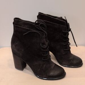 Franco Sarto Dark Brown Lace Up Boots